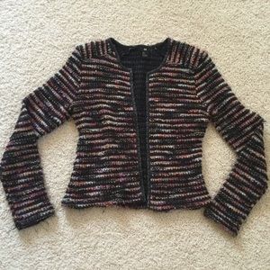 H&M Open Front Tweed Sweater/Jacket XS